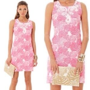 Lilly Pulitzer Foster Shift Hotty Pink Oh Cabana Boy print
